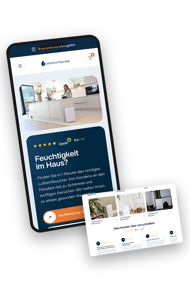 Luftentfeuchtershop.de op een telefoon